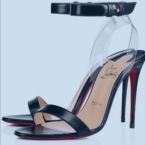 Christian Louboutin Jonatina 100MM Black Sandal 7